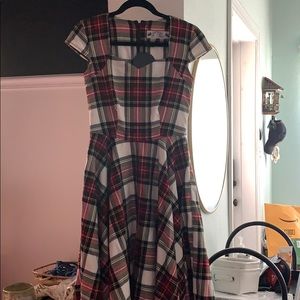 NWT plaid circle skirt vintage style dress